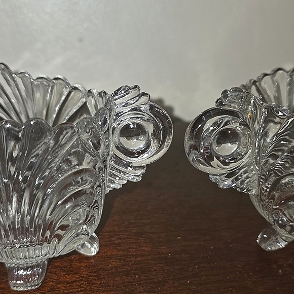 Cambridge Glass Caprice Crystal Creamer and Open Sugar Bowl Mini #40 c.1930s - Picture 4 of 5